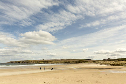 Golden sandy Aberdeenshire beach
